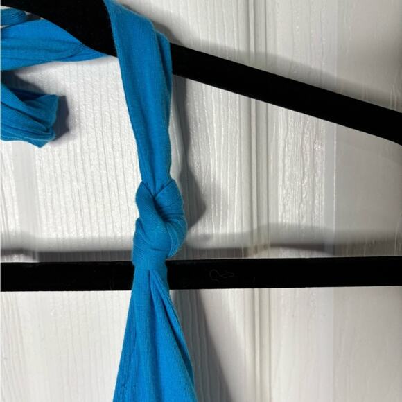 Victoria’s Secret Blue Halter Cotton Dress V Neckline Shelf Bra Medium - Picture 4 of 8